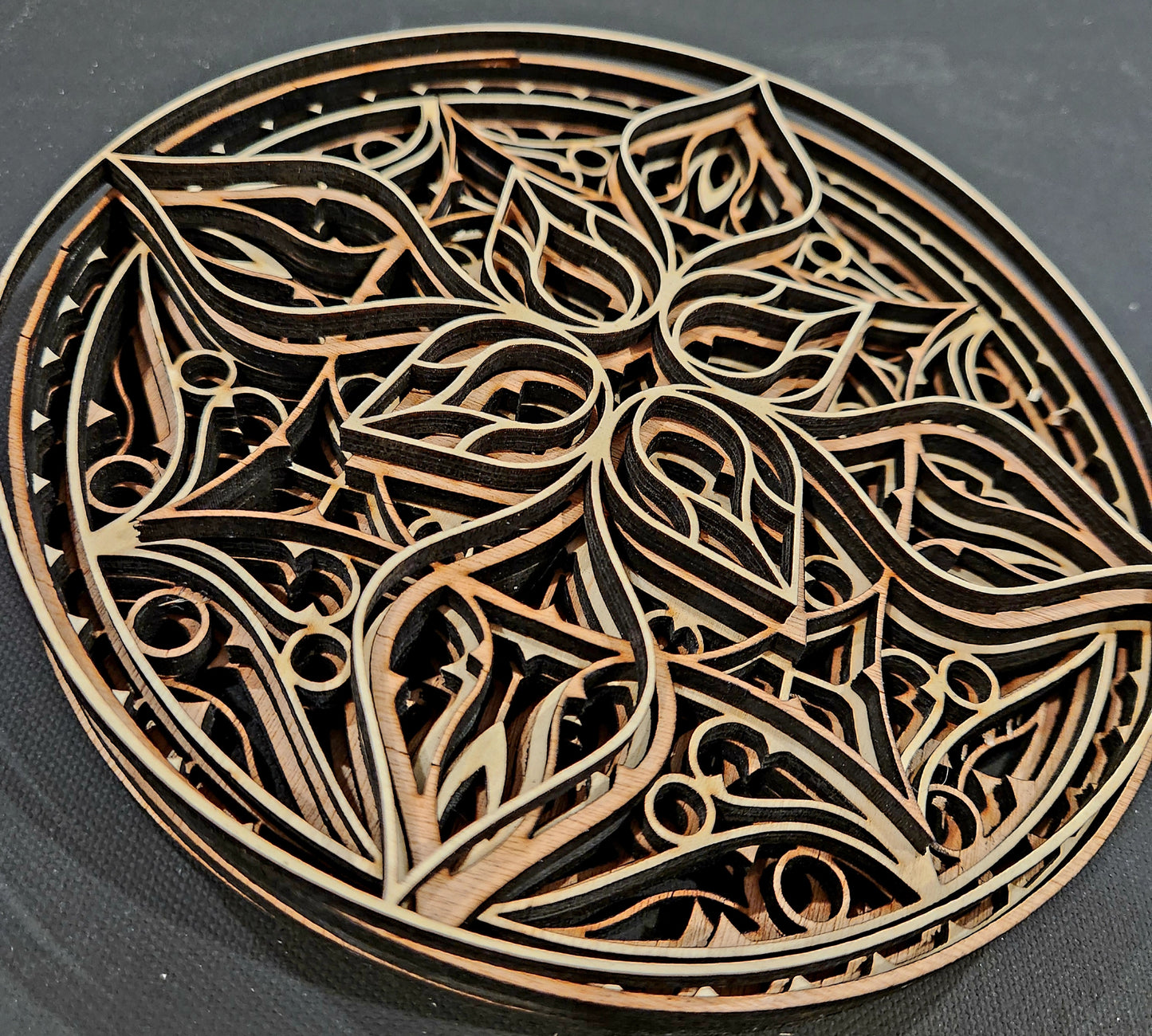 DIY Mandala Art Kit: Layered Wood Painting Set