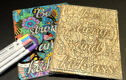 "Be Strong and Kickass" 100-Piece U-Color Coloring Puzzle