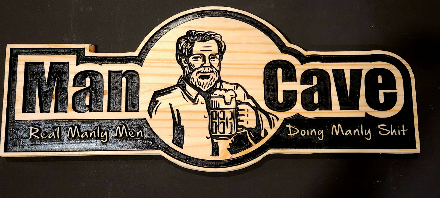 Man Cave Wood Sign
