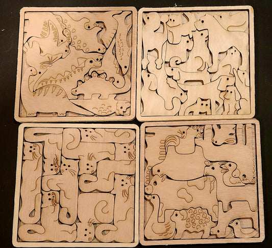 Kids U-color Puzzles (Set of 4 puzzles)